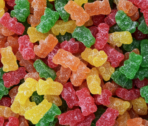 Sour Gummy Bears & Sugar Coated Jelly Cubes Sour Gummy Bears & Sugar Coated Jelly Cubes - Image 1